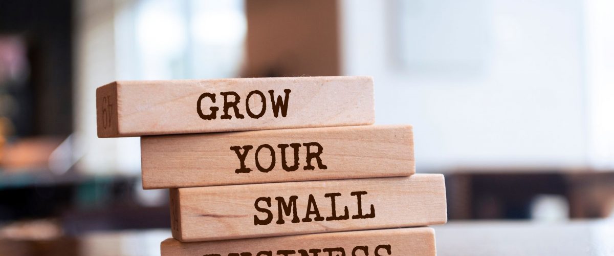 Video showing blocks labeled "grow your small business"